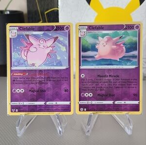 Clefable 064/185 & 054/172 Pokemon TCG Reverse Holo Rare